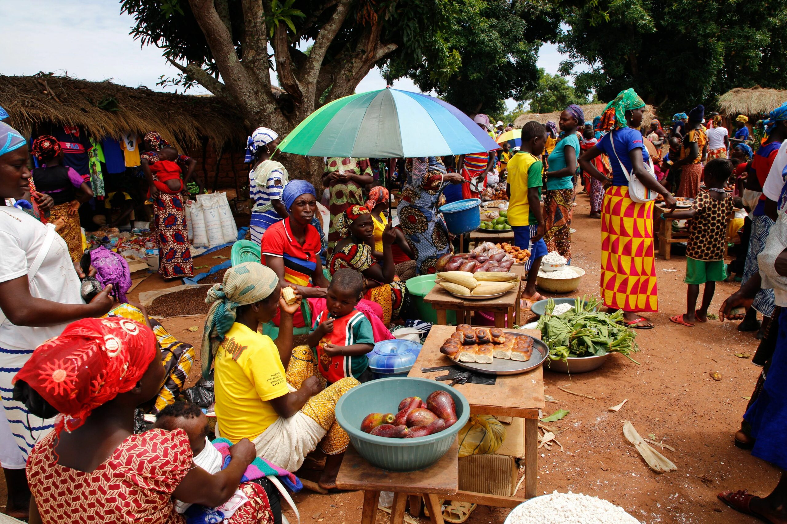 Mercado de verduras en la República Centroafricana