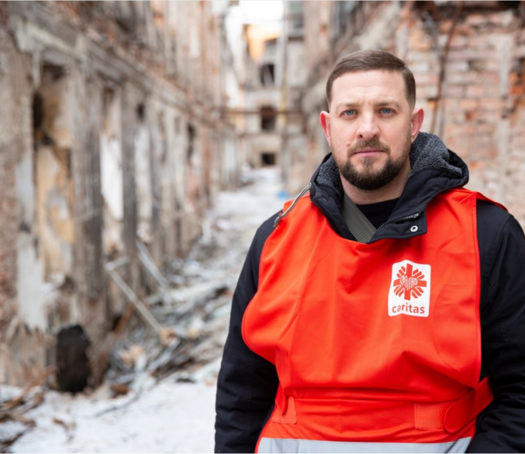 Hjelpearbeider i Ukraina