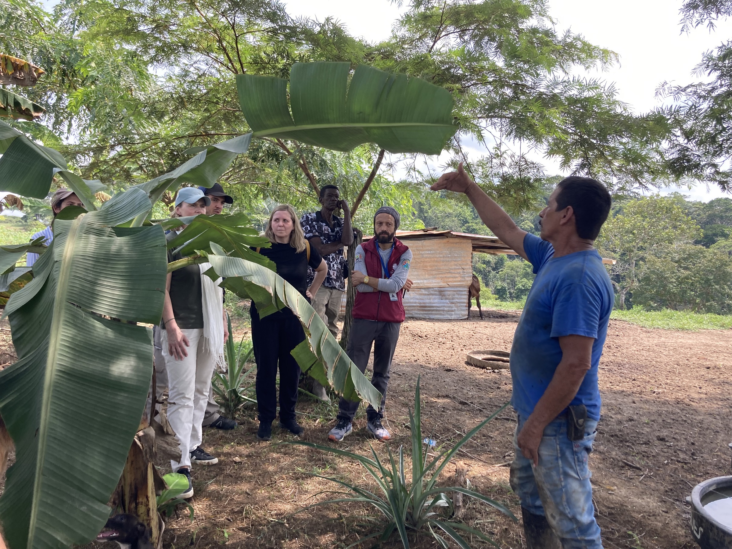 A male participant in a forest conservation project in Colombia talks about the work of representatives from Norad and the Norwegian Embassy in Colombia.