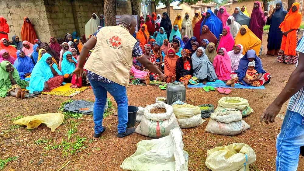 Kvinner i delstaten Borno, Nigeria, får opplæring i matsikkerhet