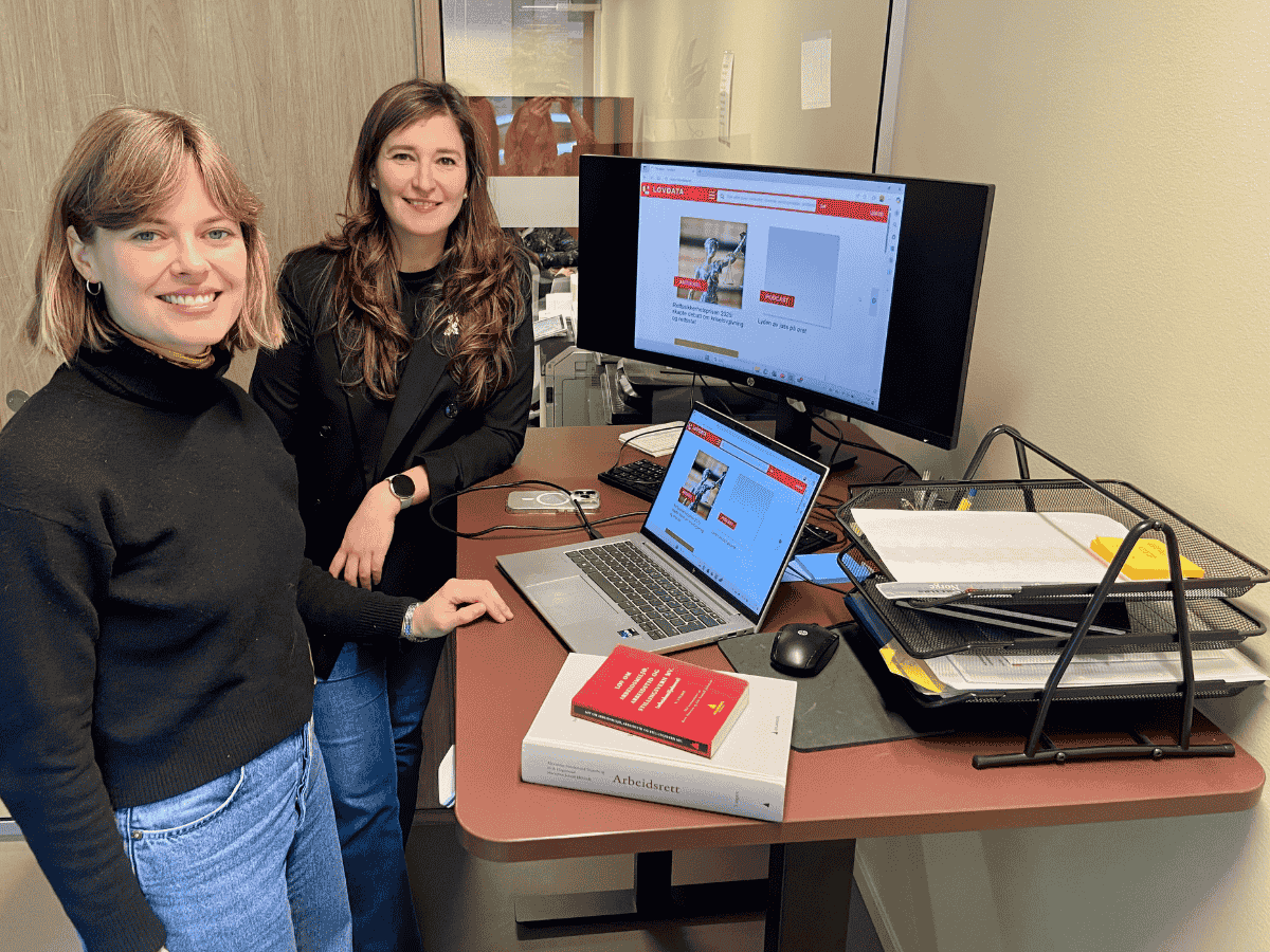 Associate attorney Maria Reiten Hindahl and attorney Lejla Maloku Valsgaard i Caritas