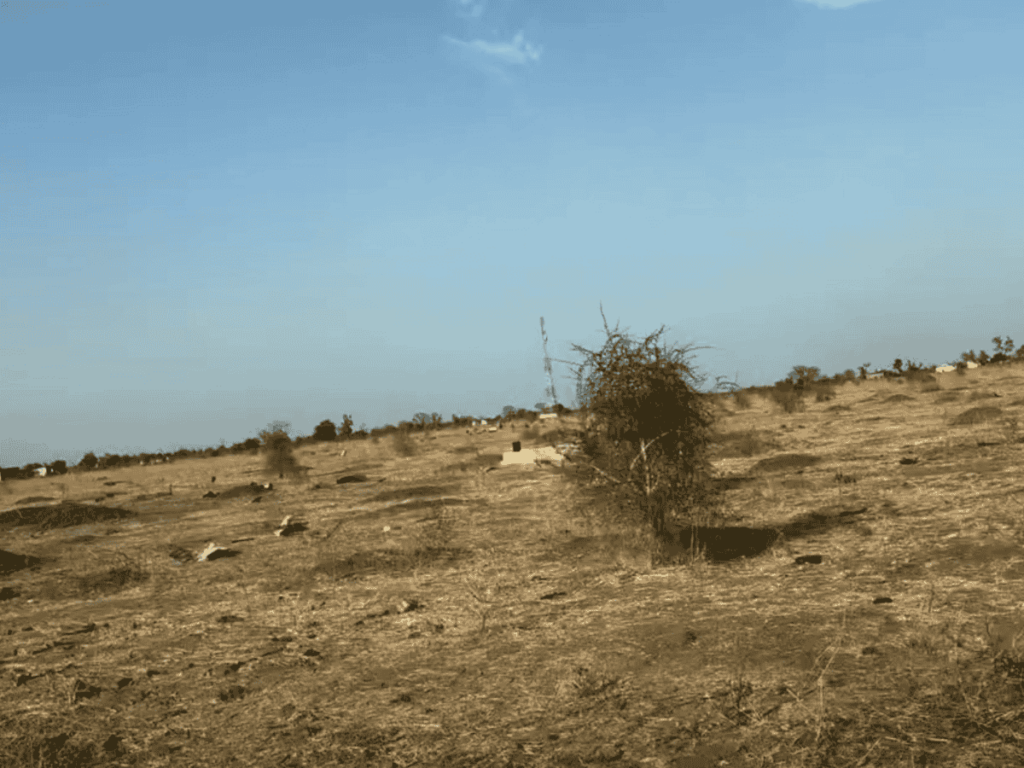 Umerkede graver på en eng i Malaka, Sør-Sudan.