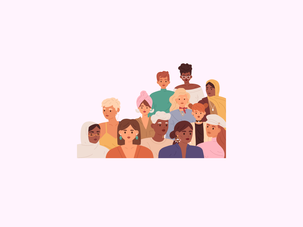 Illustrasjon av kvinner fra Canva